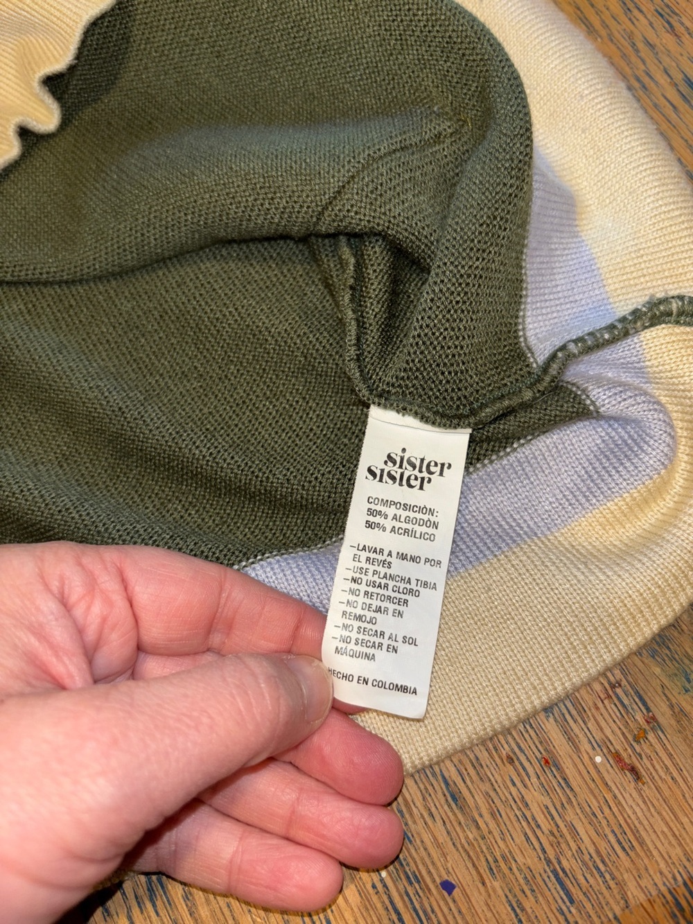 SISTER SISTER Olive Green Cardigan Estimated Size L - Picture 7 of 9